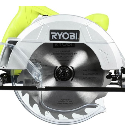 Sierra Circular Ryobi De Cable 13 Amperios 7 1/4 Verde Lima (Usado)