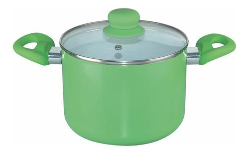 Olla De Aluminio Cuori Verde 18cm Con Interior Antiadherente