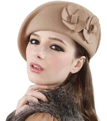  Lana Fieltro Elegante Mujer Otoño Invierno Estilo Fra...