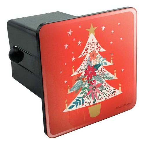 Christmas Tree With Candles Tow Trailer Hitch Cover Plug Ins