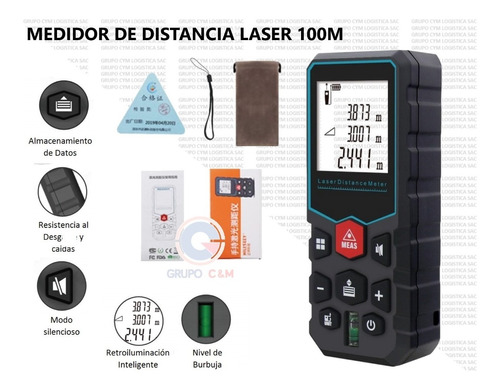 Medidor Distancia Laser Wincha 100 Metros 