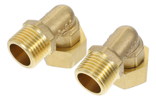 Codo De Accesorios De Plomería Con Conector De Latón, 2 Piez
