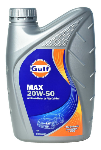 Aceite Mineral Gulf 20w50 Max 1 Litro Api Sl / Cf