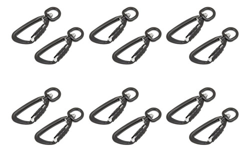 12 Piezas, Ligero, Resistente, Autoblocante, Mosquetón, De