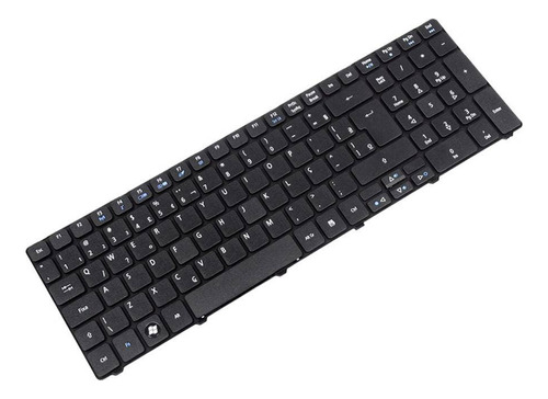 Teclado Bringit Acer Aspire 5738z Abnt2 para portátil, color negro