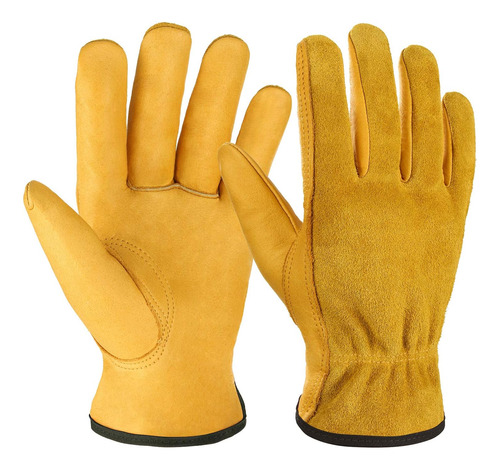 Guantes De Trabajo De Cuero Flex Grip, Resistentes De P...