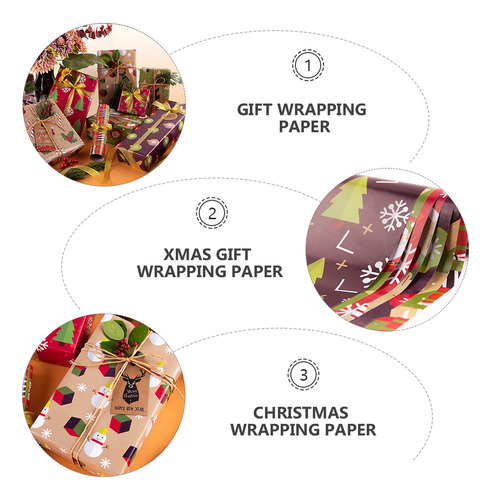 Papel De Envolver Kraft De Navidad Papel De Regalo De Navida