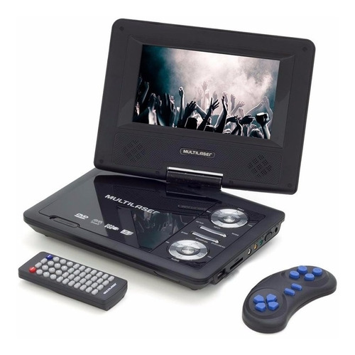 Dvd Portatil Multilaser Au710 7  Rotativa Usb Sd Card Games