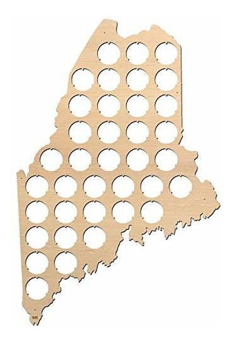 All States Beer Cap Map Maine 10 6 X 16 Pulgadas 37 Tap...