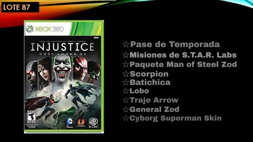Injusticie Juego Original Xbox 360 Pack 87