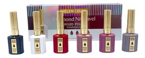 Coleção Esmalte Em Gel Diamond Nivelável Polish Helen Color