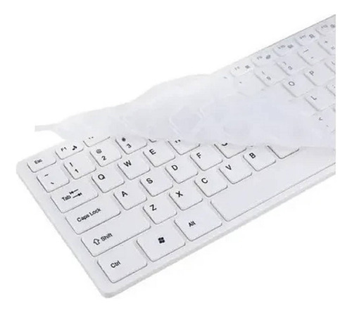 Teclado Mouse Dm Blanco K-06 Antiderrame