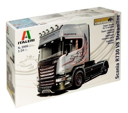 Scania R730 V8 Streamline Silver Griffin By Italeri # 3906