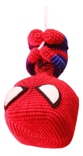 Colgante De Spiderman Tejido A Crochet Artesanal Belloregalo