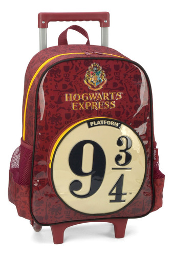 Mochila De Rodinhas Harry Potter Hogwarts Express Cor Vinho