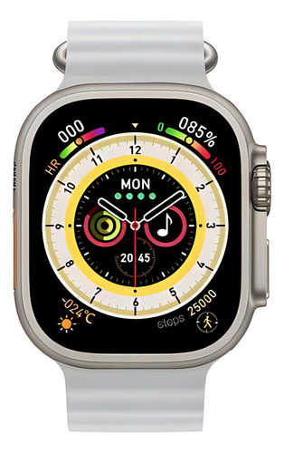 Smartwatch Amax Ultra 49mm Com Nfc Pulseira Extra - Branco