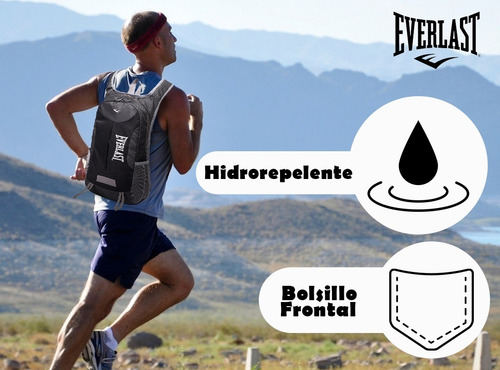 Imagen 3 de 10 de Mochila Everlast Bici Running Trekking Liviana Acolchada Hb