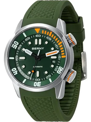 Relogio Berny Am339m Automático De 20atm Pulseira Silicone