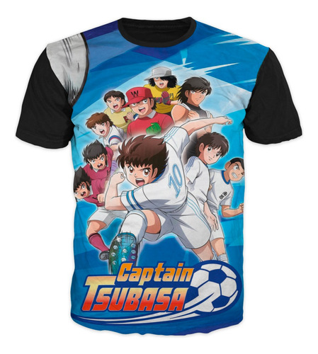 Camiseta Super Campeones Oliver Niupi Adulto Niño Algodón 