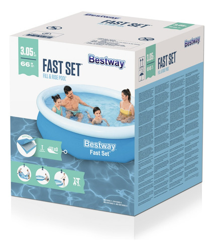 Alberca Semi Inflable 57456 Bestway 305x66 Cm Azul