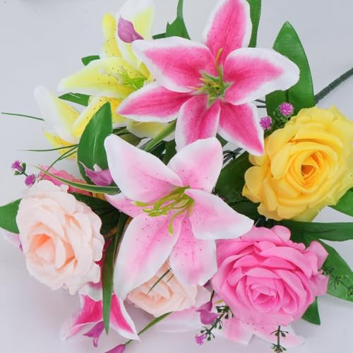 2 Paquetes De Flores Artificiales Primavera Verano Para Tumb