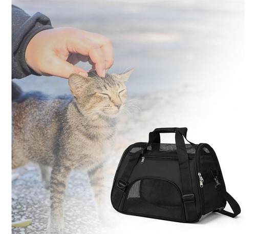 Cortero De Gato Carrier De Perros Ligero Ligero De Negro M