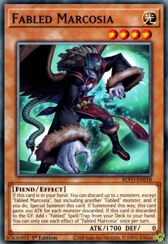 Fabled Marcosia (blvo-en018) Yu-gi-oh!