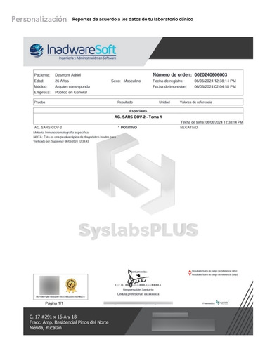 Software Para Laboratorios Clínicos Syslabsplus Lite (web)