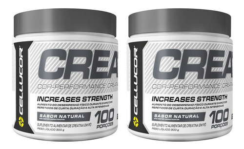 2 Creatine Cellucor Creatina Em Pó Pura Cor-performance 300g