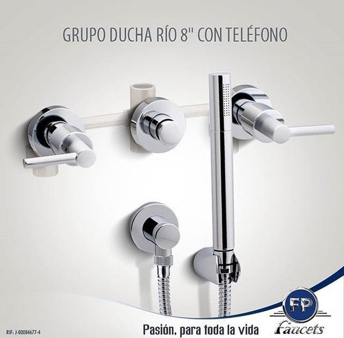 Griferia Ducha Doble Fp Rio Con Ducha Telefono Y Desviador