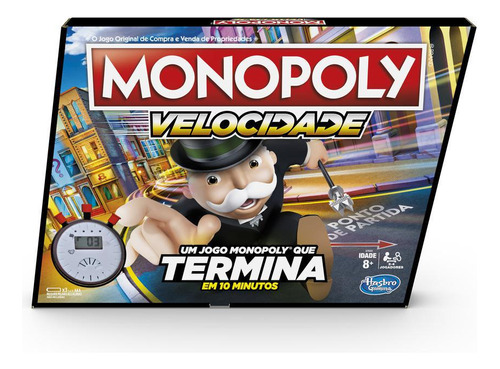 Brinquedo Jogo De Tabuleiro Monopoly Speed Hasbro E7033