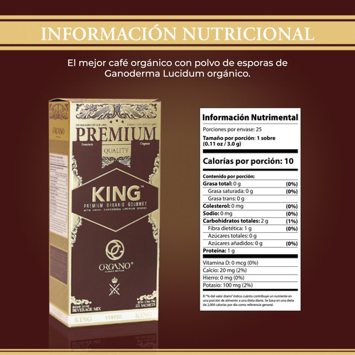 Organo | Café Latte 20u + Café King 25u | Hongo Adaptógeno