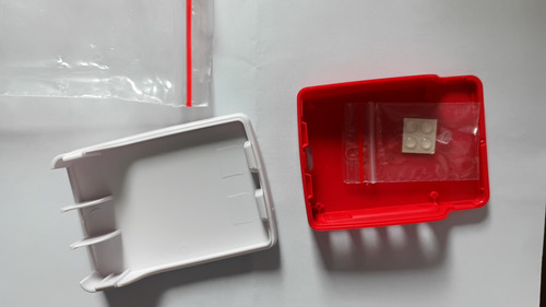 Case Caixa Oficial Para Raspberry Pi 4 B Branca E Vermelha (Usado)