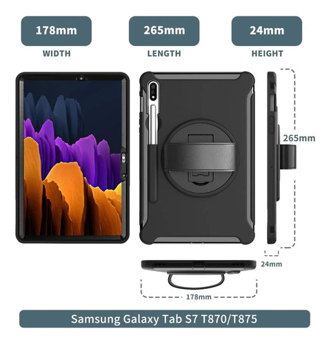 Funda Case Armor 360° Anticaidas P/ Tablet Samsung Tab S9 Fe