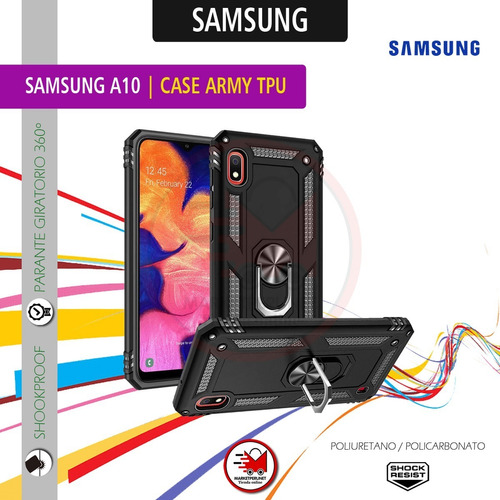 Samsung A10 Case Army Funda Carcasa Tpu / Policarbonato