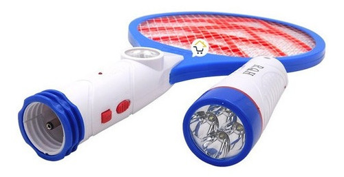 Imagen 7 de 7 de Raqueta Eléctrica Mata Zancudos Moscas Mosquitos Linterna
