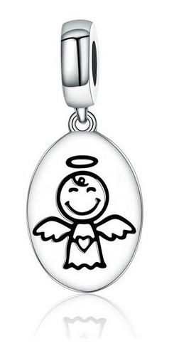 Charm Dije Ángel Guardián Para Pulsera O Cadena Plata 925 