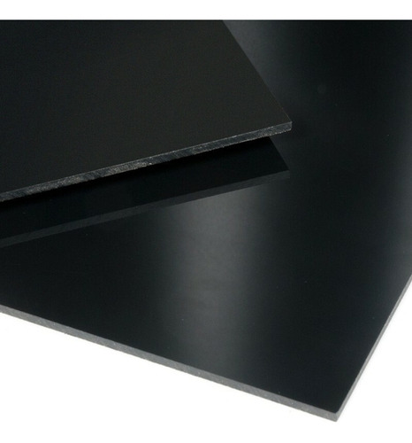 Placa Alto Impacto 61cm X 61cm X 3mm Negro Brillante + Envio