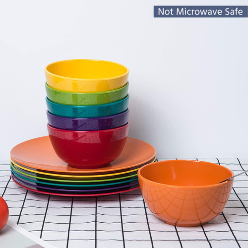 Tazones De Melamina Kx-ware, Melamina, Colores Surtidos, 6 U