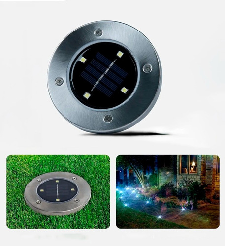 Luces Led Para Piso Jardin Patio Impermeablex 2 Unidades