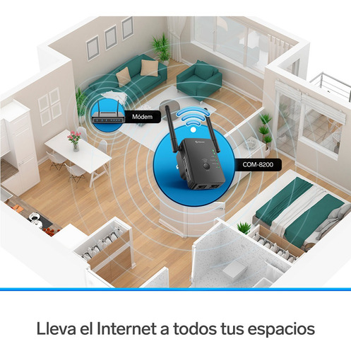 Imagen 8 de 12 de Access point, Repetidor, Router Steren COM-8200 negro 100V/240V