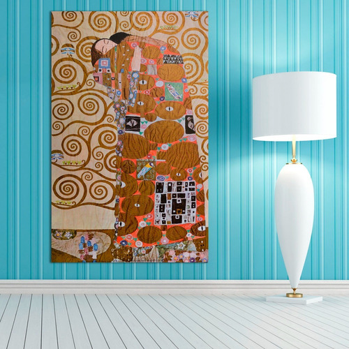 Cuadro Decorativo El Abrazo De Klimt (80x50 Cm)