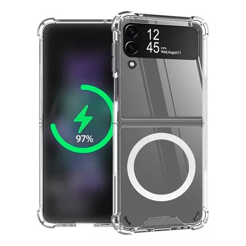 Funda Clear Case Magnetica Compatible C/ Samsung Zflip4