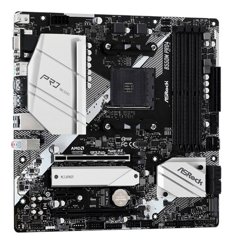 Placa Madre Asrock B550m Pro4 Amd4 Ddr4 Atx 90-mxbdk0-a0uayz