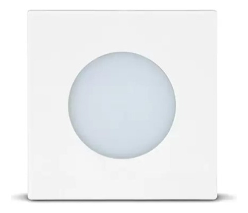 Luminária  Spot Point Quadrada Luz Quente 1,5w Cor Branco