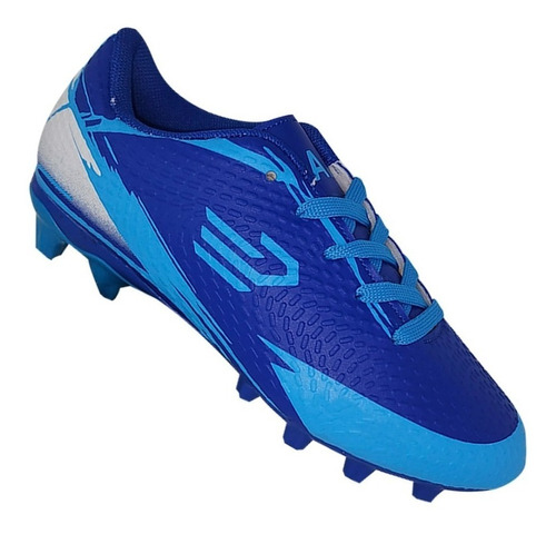 Zapatos Futbol Juvenil Full Grass Goleadores Azul 3195