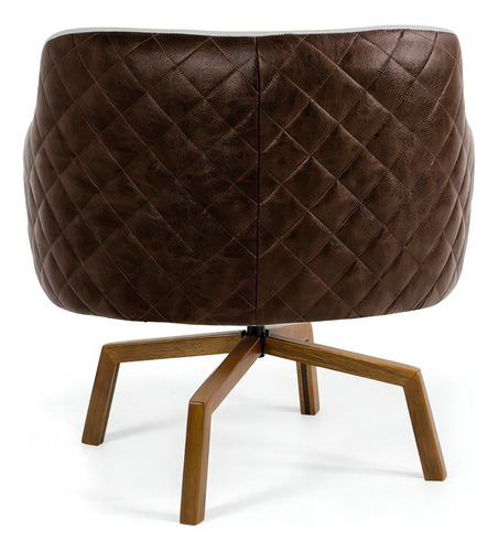 2 Poltronas Decorativas Giratórias Jade Tressê Linho Bege Cor Creme Desenho do tecido Liso