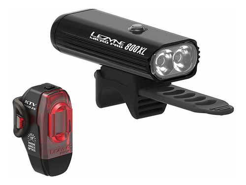 Lezyne Micro Drive Pro 800xl Ktv Par Luz Negro Talla