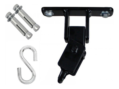 Kit de sacos de boxeo de 160 cm y soporte de techo articulado, color negro