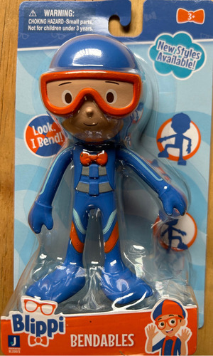 Figura Blippi Bendables Buceo Flexible 13 Cm Altura